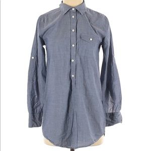 J Crew lightweight button up tunic length women XS